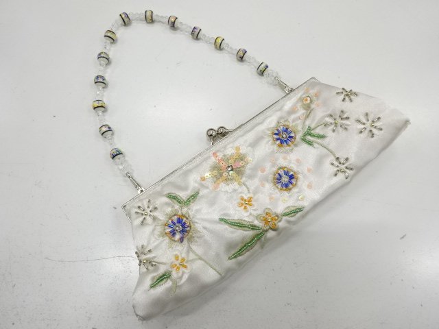 JAPANESE KIMONO / BEADS HANDBAG